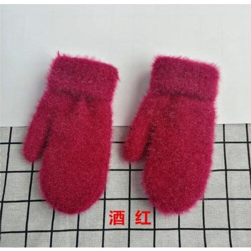 Manufacturers wholesale winter warm thick womens knit gloves student fashion velvet gloves bag gloves