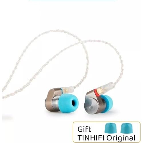 Original TINHIFI T2 EVO T2 ynamic driver bass earphone DJ metal headphone MMCX Detachable IEM TIN