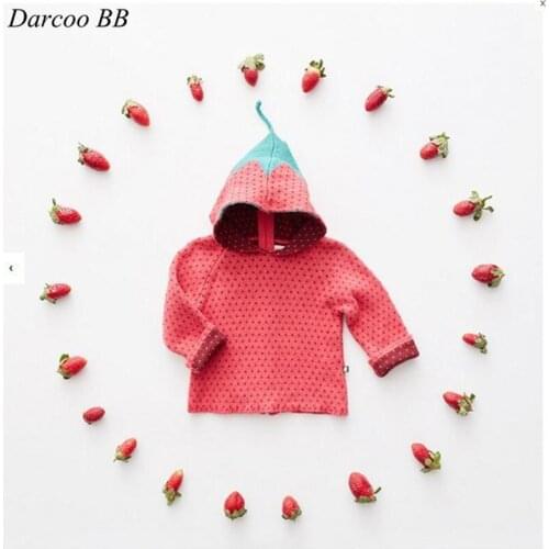1-6 Years New Autumn Winter Kids Sweater Red Strawberry Style For Boys Girls Baby Fall Sweaters Winter Clothing