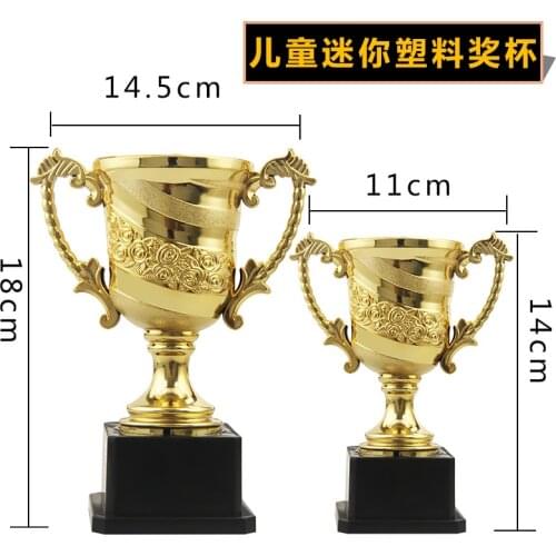 Custom Competition Plastic trophy High quality custom gold trophy cheap Childrens small trophy hot sales ABS medals trophies