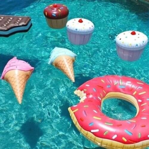 Swim Ring Water Pool Fun Float Toys Inflatable Birthday Ice Cream Children Game Toy Party Decorations -17 XR-Hot