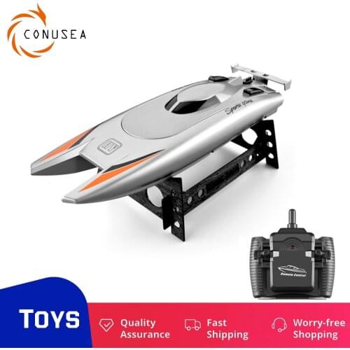 2.4G Radio Rc Boat High Speed Fishing Boat Large Capacity Battery Dual Motor Waterproof Remote Control Boat Model Toys for Boys