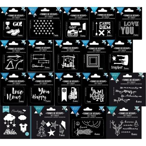 Mmao Crafts Metal Steel Cutting Dies Various letter frame series Stencil For DIY Scrapbooking Paper/photo Cards Embossing Dies