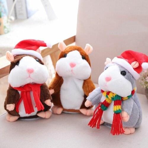Christmas Cheeky Hamster Talking Pet Soft Toy Cute Sound 2020 Xmas Kid Gift High Quality Hamster Villus