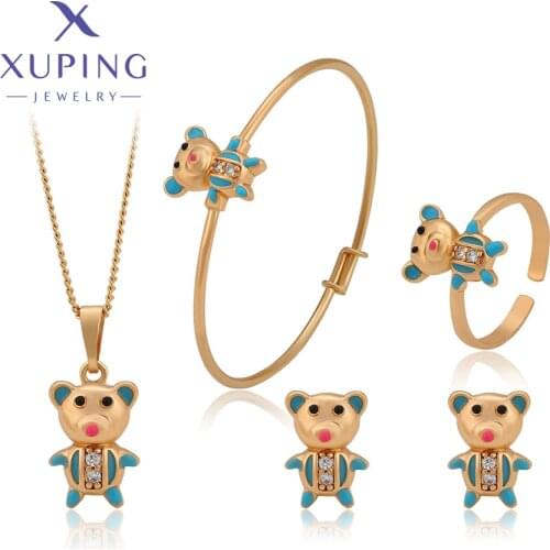 Xuping Fashion Little Bear baby Children New Charms Styles Gold Color Plated Jewelry Set Party 66665