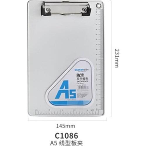 1 piece New A5 14.5x23.1cm Aluminum Clipboard for Paper School Office Stationery Supplies