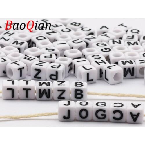 100/200/300/400/500pcs Mixed Letters Acrylic Loose Spacer Beads For Jewelry Making Earrings Bracelet Necklace DIY
