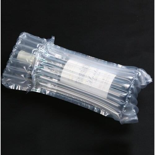 100Pcs/Lot 9*30cm Red Wine 7 Column Anti Pressure Storage Bag Package Pouch Clear Plastic Poly Air Bubble Column For Easy Broken