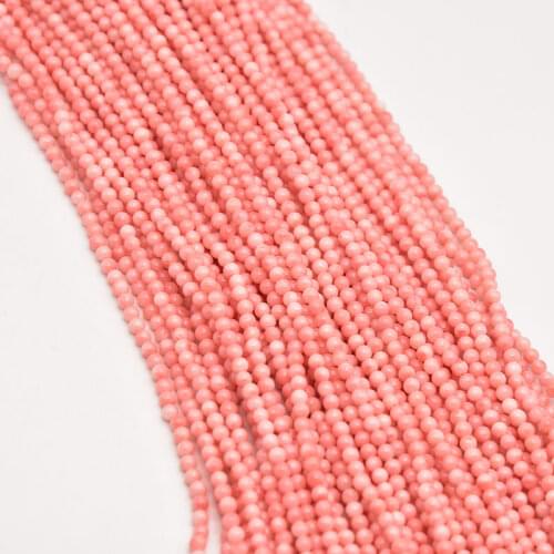 120Pcs/Lot3.4mm Natural Pink Coral Round Beads Vente En Gros Bijouterie Diy jewelry Aesthetic Making Accessories Crafts JA0484