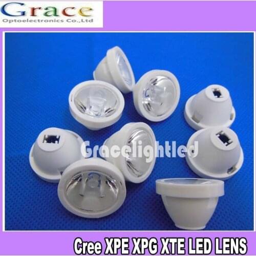 50PCS x 15 Degree 21mm frosted Lens For Cree XPE XPG XTE LED
