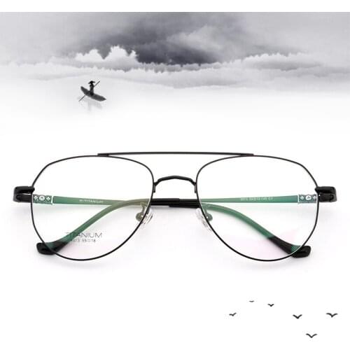 9073 Retro pure titanium Aviator myopia spectacle frame prescription spectacle frame for men or women RXable Optical glasses