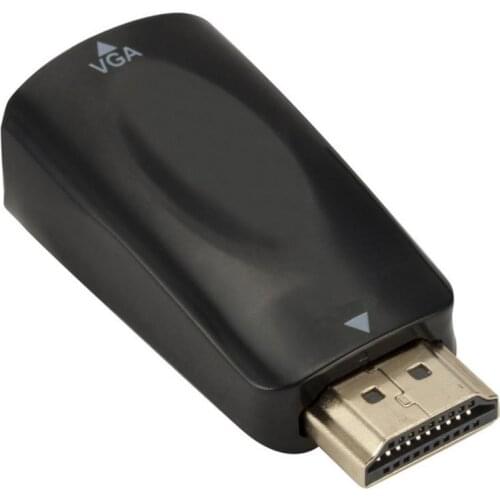 HDMI-compatible Male To VGA Female Adapter HD 1080P Audio Cable Converter FHD With 3.5 Jack For Laptop Tablet