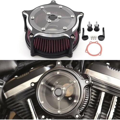 Motorcycle Accessories Air Inflow Cleaner Intake Air Filter For Harley Sportster XL 1200 883 Forty Eight Seventy Two 04-18