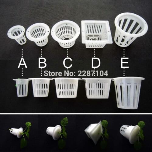 10pcs White Mesh Pot Net Cup Basket Hydroponic Aeroponic System Plant Grow Organic Green Vegetable Clone Cloning Seed Germinate