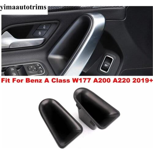 Door Handle Armrest Container Holder Tray Storage Box Organizer Plastic Cover Trim For Benz A Class W177 A200 A220 2019 - 2021
