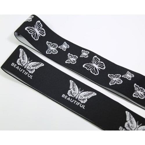 The butterfly Elastic bands for clothes 50MM Elastic ribbon DIY Sewing Accessories rubber band elastic bands for fit