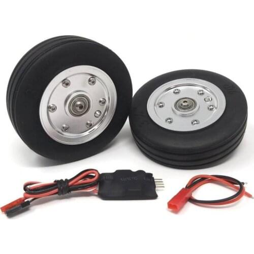JP Hobby Electric Brake With 2x 82.5/25mm (3" 1/4) Wheels (8mm axle) Freeshipping