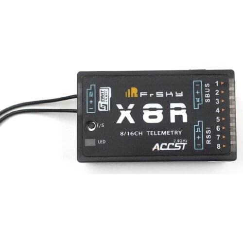 FrSky X8R 2.4G S.Port 8/16CH SBUS Smart Port Telemetry Receiver with PCB Antenna for FrSky Taranis X9D Plus