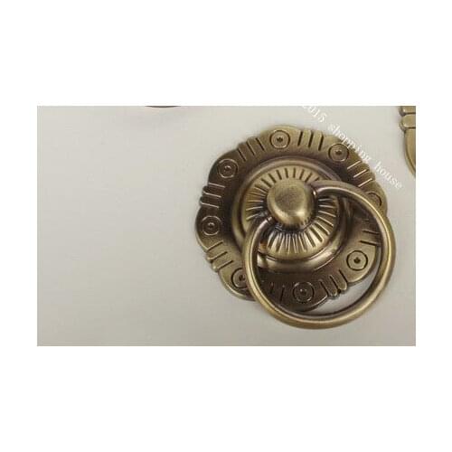 Hardware supplies new European classical Chinese antique bronze knocker door handle door decoration 8CM