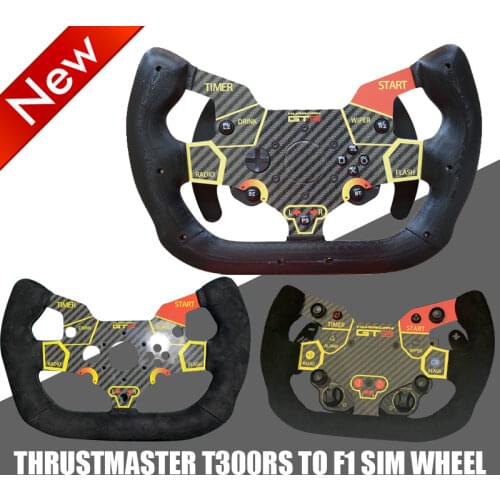 DIY Racing Games Wheel Thrustmaster T300RS to F1 SIM Wheel For T300RS/GT For SIMAGIC Huracan GT1 GT3 Wheel Mod Black