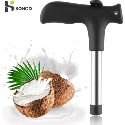 Konco Coconut Opener Tool Coco Water Punch Tap Drill Straw Open Hole Cut Gift Fruit Openers Tools Fruits Tools