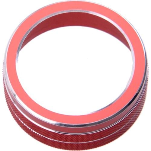 Car Interior Multimedia Decoration Ring Knob Cover Decor Aluminium Alloy Red Fit for Infiniti Q50 2014 2015 2016 2017 2018 2019