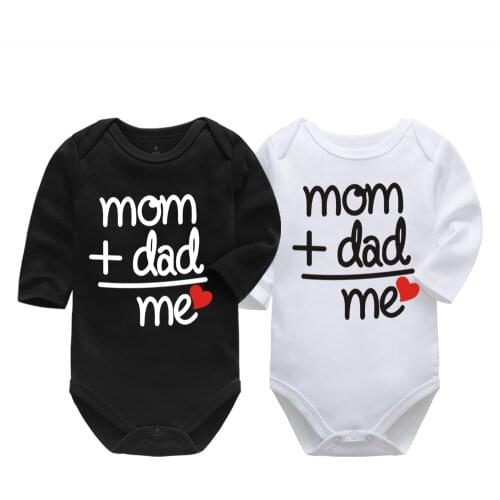 Autumn Winter Unisex Cotton Funny Letter Print Long Sleeve Romper Born Crawling Baby Clothes