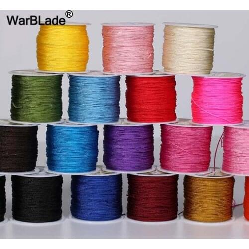 Hot High Quality 45M 0.8mm Cotton Cord Jewelry Making Accessories Nylon Cord Thread String DIY Tassels Beading Braided Bracelet