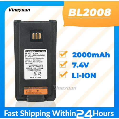 High Quality BL2008 7.4V 2000mAH LI-ON Battery for Hytera HYT Radio PD700 PD780 PD880 PD980 Walkie Talkie
