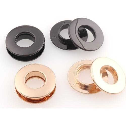 Alloy Eyelets With Washer Grommets 24mm Gun black/Light gold Leather Craft Accessory for Bag Garment Shoe Clothes Jeans decor