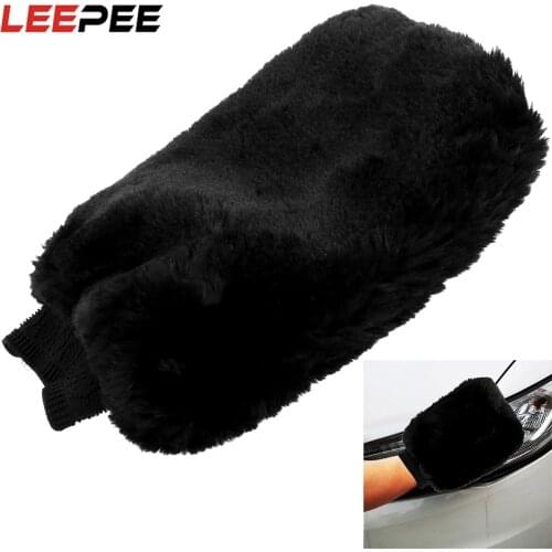 Soft Artificial Wool Car Cleaning Gloves Washing Gloves High Water Absorption Brush Cloth Car Wash Auto Care Accessories