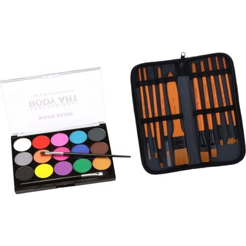 Body Painting Pressed Powder Palettes Set 15 Colors Face Paint Art Make Up