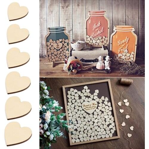 10/20/30/40/50/80mm Blank Wood Heart Slices Discs patch for Wedding DIY Crafts Embellishments Hand Graffiti Scrapbooking Decor