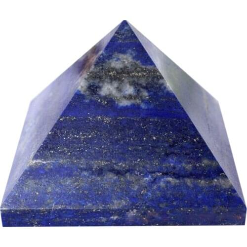 Natural Lapis Lazuli Crystal Pyramid Tower 3cm Energy Healing Gift Home Decor