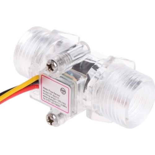 Water Flow Sensor Switch G1/2" Hall Effect Meter Control DC 5-15V