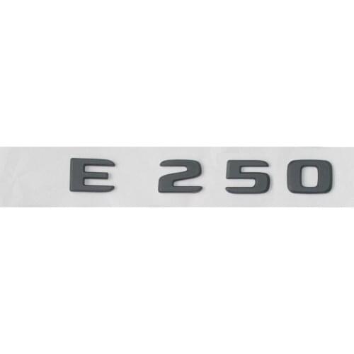 Flat Matte Black ABS Rear Trunk Letters Badge Badges Emblem Emblems Decal Sticker for Mercedes Benz E Class E250 2017 -2019