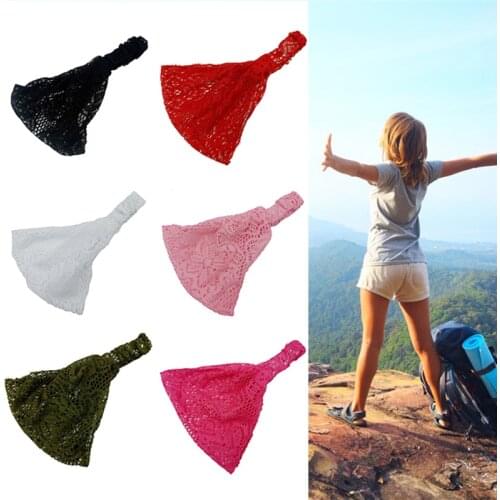 Women Girl Headband Fashion Elastic Stretchy Wide Head Band Lace Head Turban Bandanas Hair Band Hair Accessories