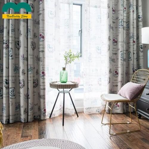 Simple European Curtains for Living Dining Room Bedroom American Pastoral Modern Style Curtains Modern Tulle Customized Products