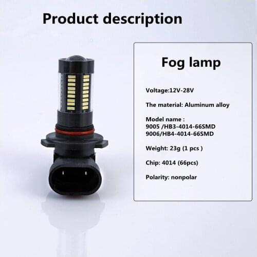 Fog Lamp White Led Bulb Auto Light Bulbs 9006 9005 HB3 HB4 Led SMD Lights 1200LM 6000K 12V-28V Driving Running Car Lamp