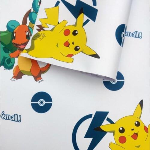 PVC vinyl kids room self-adhesive wallpaper boy cartoon self-sticking girl wallpaper background wall sticker bedroom living room
