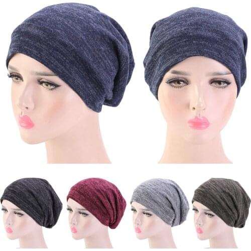 Unisex Women Men Sleeping Hat Baggy Beanie Satin Lined Night Sleep Cap Hair Care Bonnet Hair Loss Cover Nightcap Pullover Hats