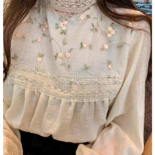 Tracyen Women's Shirts With Embroidery