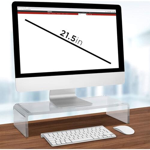 Acrylic Universal Computer Monitor Riser Stand for Home Office Business Desk Gamers Multi Media Platform for Laptop Screen