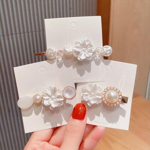 CYGJFC Woman Exquisite Floral Hairpins Ladies Pearl Hair Clips Girls Barrettes Hairgrip Femme Hair Accessories Headwear