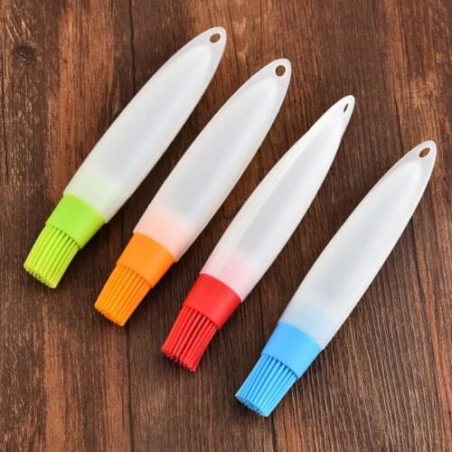 1Pc New Silicone Oil Brush For BBQ Soy Sauce Dispenser Honey Container Grill Tool Kitchen Utensils Cooking Safety Basting Brush