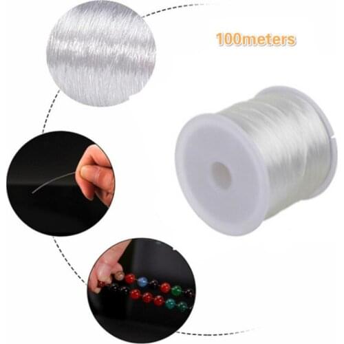 100M Plastic Crystal DIY Beading Stretch Cords Elastic Line Jewelry Making Supply Wire String jeweleri thread String Thread