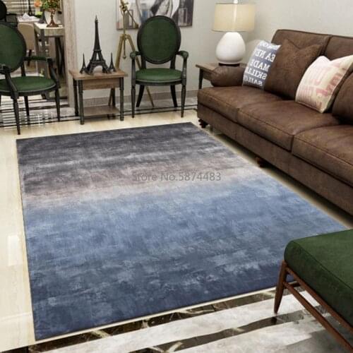200*300cm Fashionable Simple Modern Gradient Blue Gray Abstract Ink Living Room Bedroom Kitchen Bedside Carpet Floor Mat