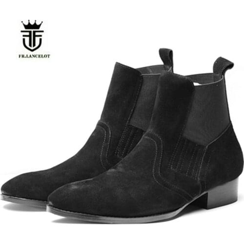 2017 Exclusive Euro Vintage Luxury Slip On Wyatt Classic Harness Ankle Chelsea Boots Personalized Breathable Wedge punk Boots