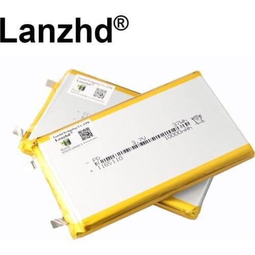 4PCS Li Polymer Battery 3.7V 10000mAh 110*65*11mm Soft package battery For Power Bank Bluetooth Speakers Tablet DVD battery