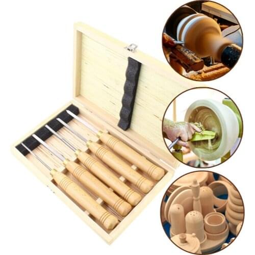 5pc/Set 265mm HSS Woodworking Lathe Tool Woodcut Knife Round/skew/corner Machete Chisel Carving for Wood Crafts Prints Graver
